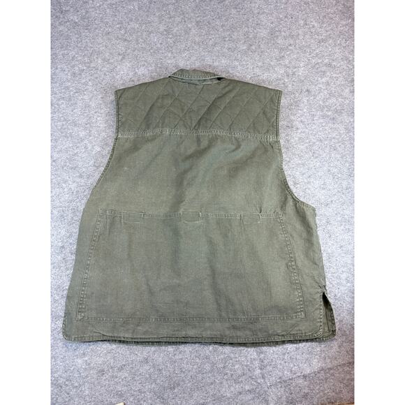 Vintage 90s Trail Designs Hunting Utility Vest Mens Large Khaki Tactical Outdoor - Picture 5 of 5